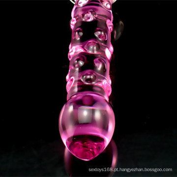 Dildo de vidro do brinquedo do sexo para mulheres Injo-Dg213